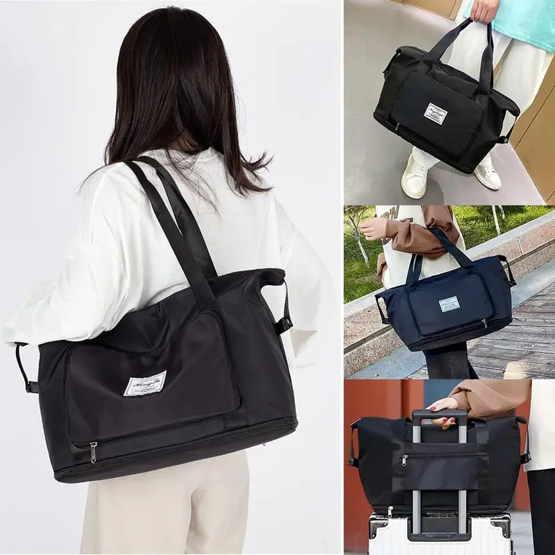 Bolsa De Viaje Impermeable, Plegable y Mega Expansiva  ¡La Bolsa que se Adapta a Tu Ritmo de Vida!