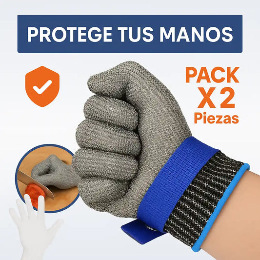 X2 Guantes Anticorte de Malla de Acero Inoxidable – Seguridad Premium Para Cualquier Uso