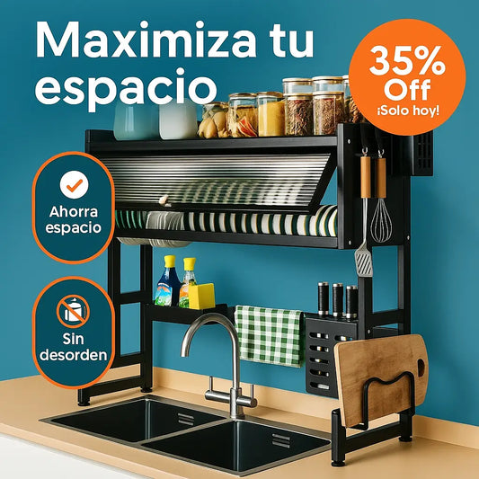 Escurridor & Organizador de Platos con Cajonera