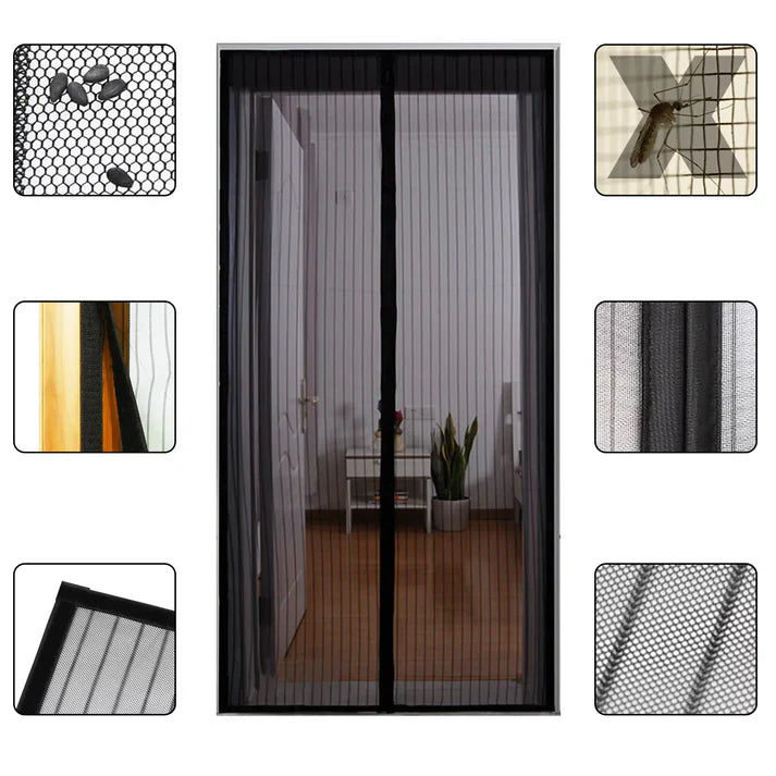x2 Mallas Magnéticas Anti Mosquitos  ¡Mantén tu casa libre de insectos sin cerrar la puerta!